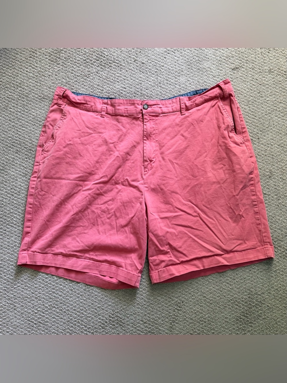 Nautica Men's Pink Salmon Cotton Chino Deck Shorts